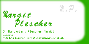 margit plescher business card
